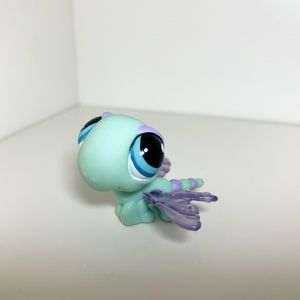 RARE Littlest Pet Shop - Teal & Lavender Dragonfly
